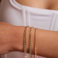 14K Gold Cuban Bracelet, Solid Gold Miami Cuban Link 2mm 3mm 4mm, Unisex Curb Chain Bracelet, Bold Layering Jewelry, Gift for Her & Him