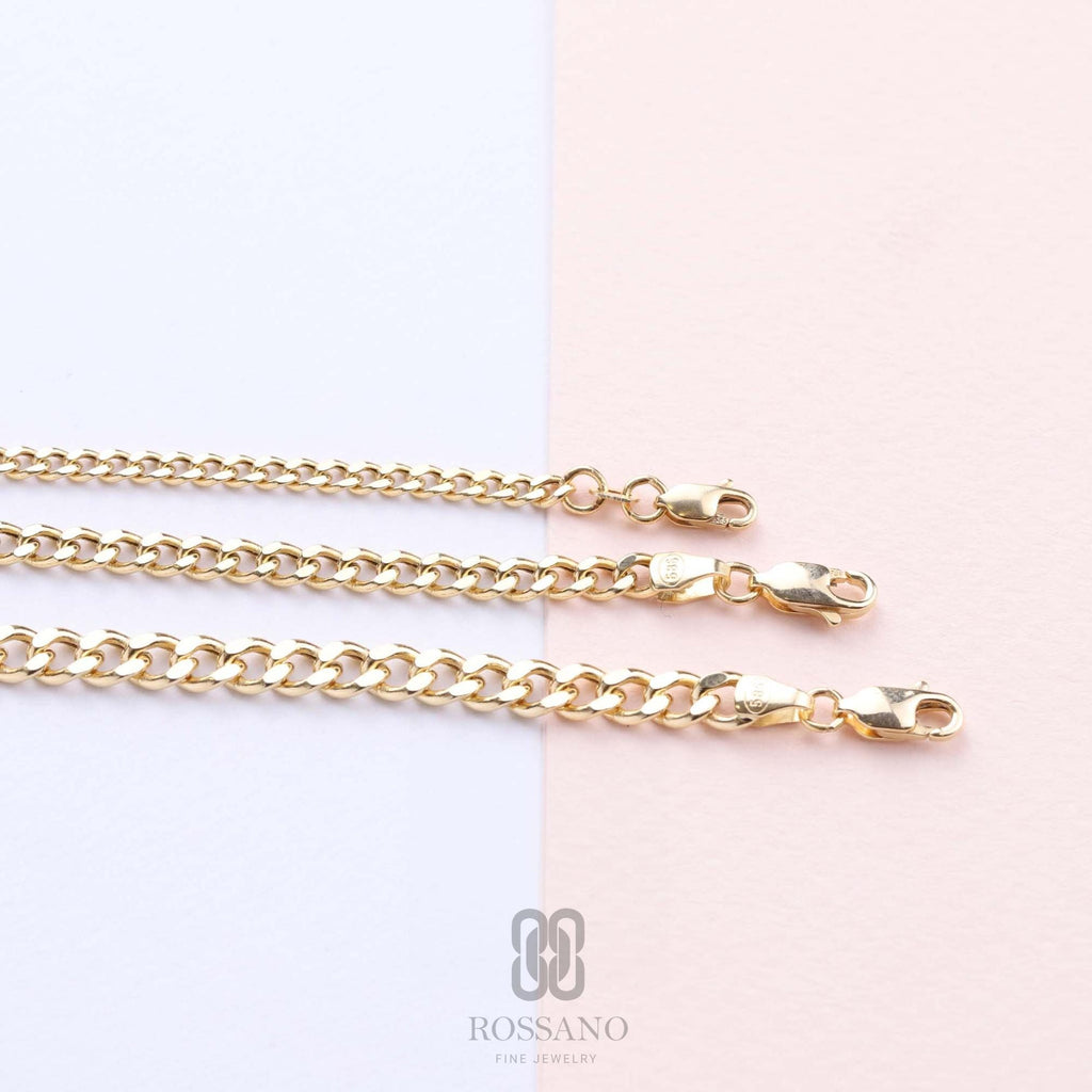 14K Gold Miami Cuban Link Necklace, 2mm–5mm Solid Cuban Chain, Real Gold Choker, Men’s & Women’s Gold Chain, Unisex Gift Jewelry