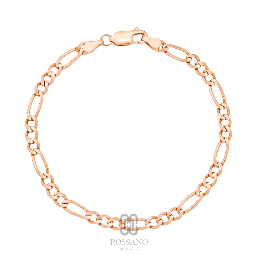 14K Gold Figaro Chain Bracelet, 2mm 3mm 4mm 5mm Figaro Link, Real Gold Chain Anklet, Classic Figaro Jewelry, Gift for Her