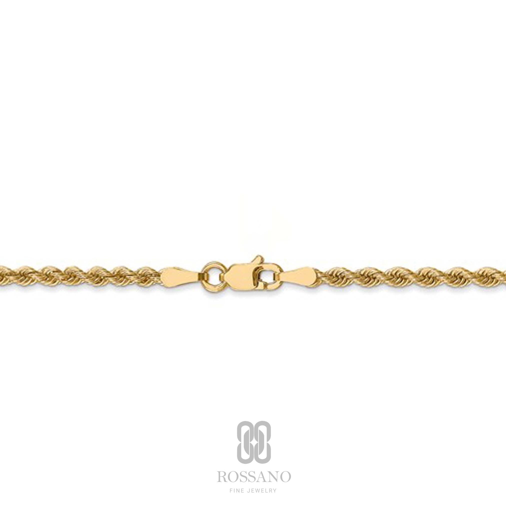 14K Gold Rope Chain Anklet, 2mm 3mm 4mm Twisted Rope Gold Chain, Dainty Rope Anklet, Unisex Ankle Bracelet, Gift for Her & Him