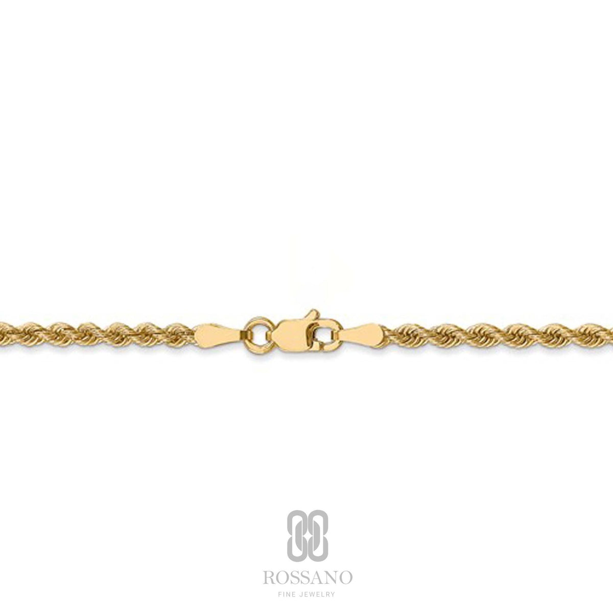 14K Gold Rope Chain Anklet, 2mm 3mm 4mm Twisted Rope Gold Chain