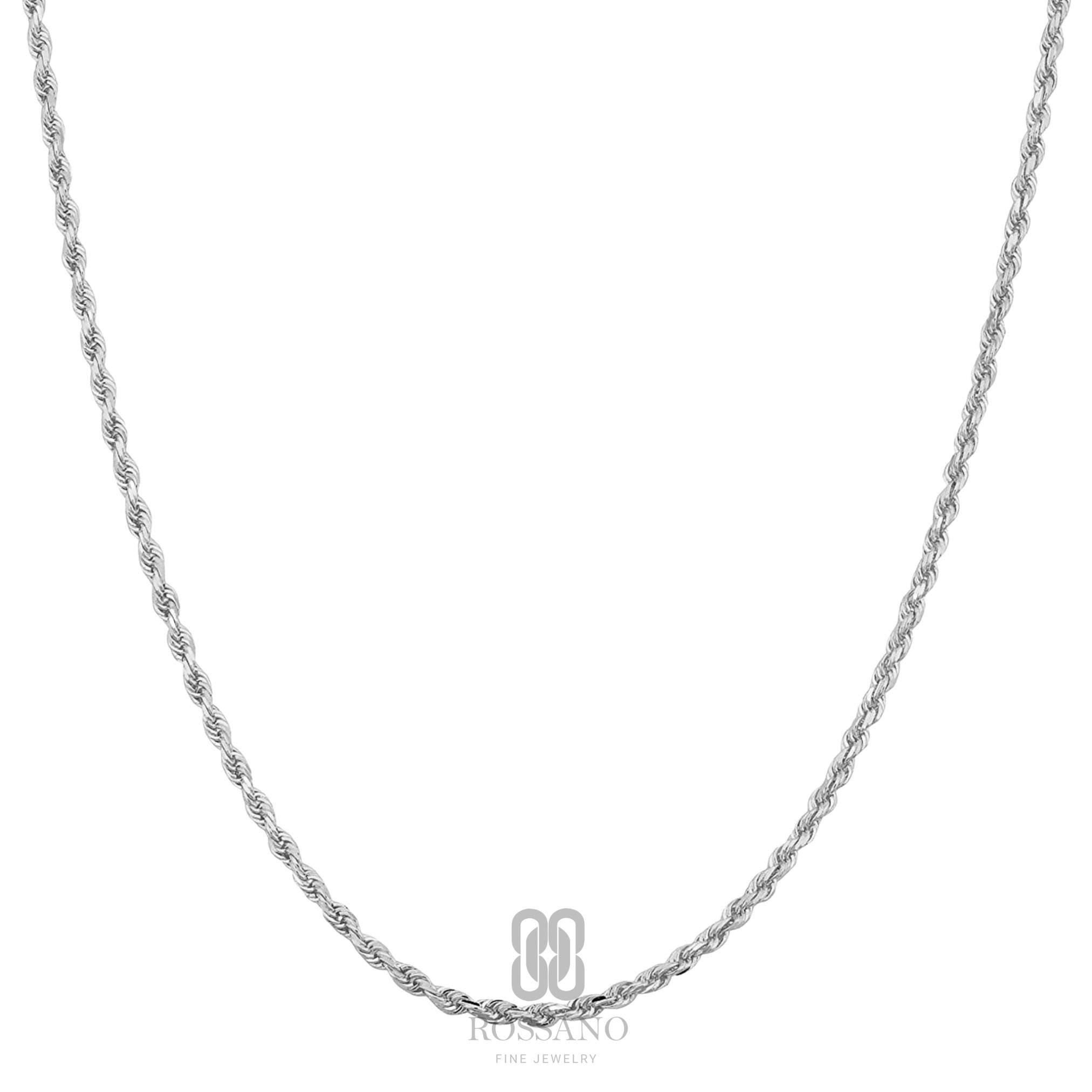 14K Gold Rope Chain Necklace, 2mm 3mm 4mm Twisted Rope Gold Chain, Dainty Rope Necklace, Stackable Choker, Gift for Her