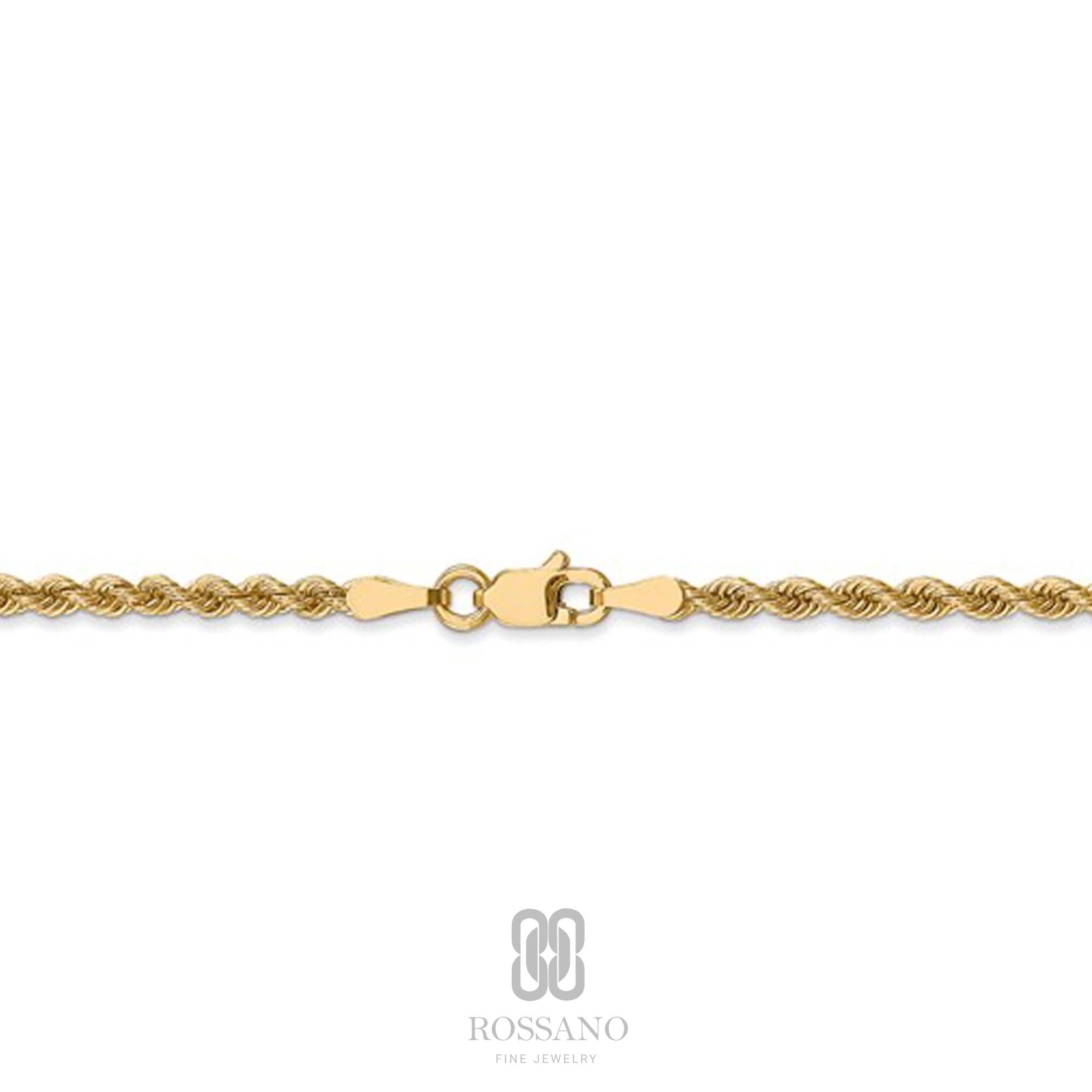 14K Gold Rope Chain Necklace, 2mm 3mm 4mm Twisted Rope Gold Chain, Dainty Rope Necklace, Stackable Choker, Gift for Her