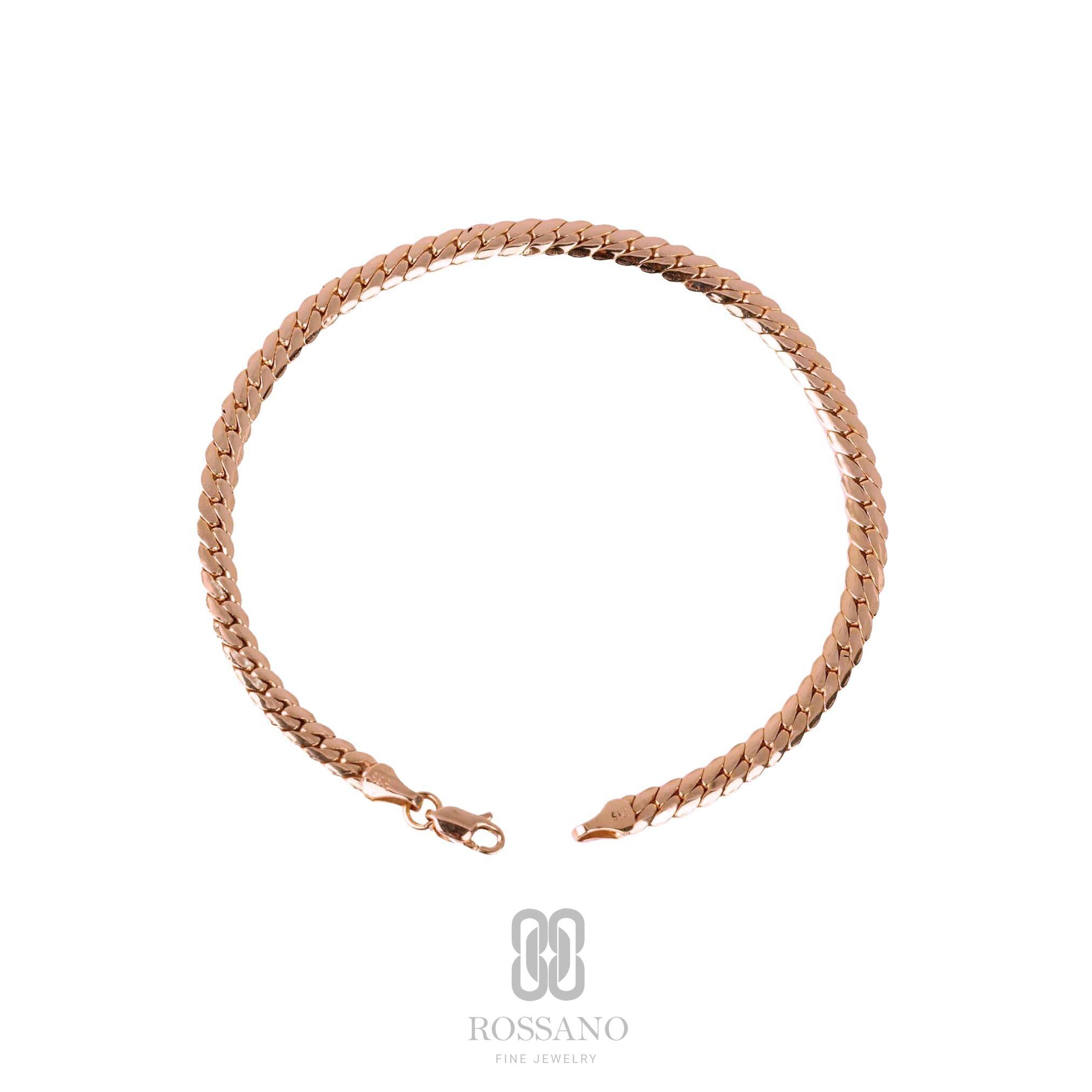 14K Gold Cuban Link Bracelet, 3mm 4mm 5mm Bold Curb Chain Bracelet, Chunky Vintage Gold Chain, Men & Women Stacking, Gift for Her