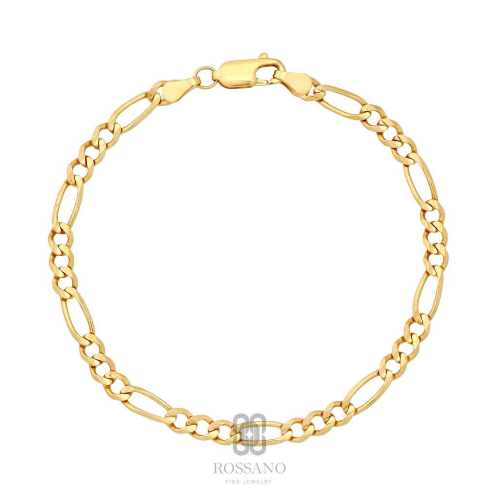 14K Gold Figaro Chain Bracelet, 2mm 3mm 4mm 5mm Figaro Link, Real Gold Chain Anklet, Classic Figaro Jewelry, Gift for Her