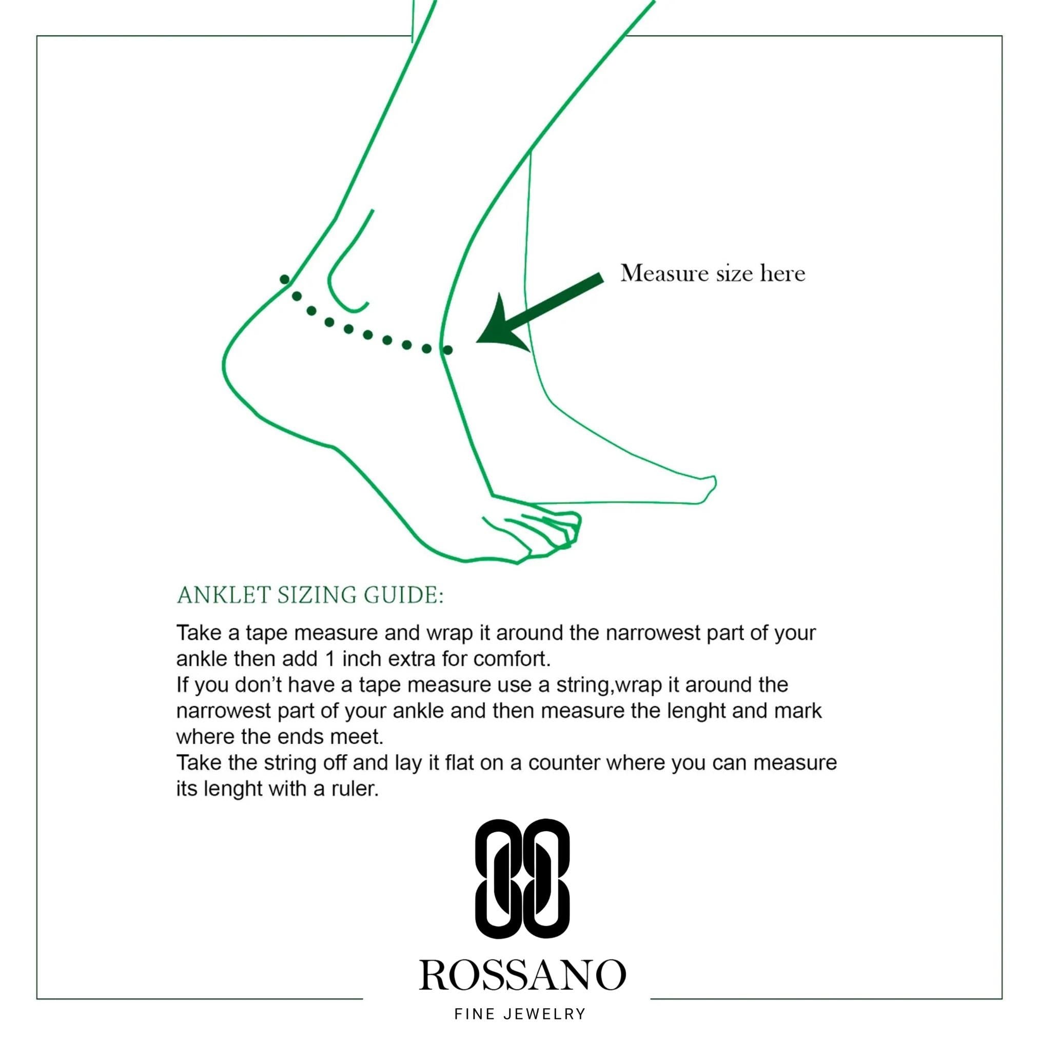 14K Gold Figaro Chain Anklet, 2mm 3mm 4mm 5mm Real Gold Figaro Link Ankle Bracelet, Classic Italian Chain, Gift for Her