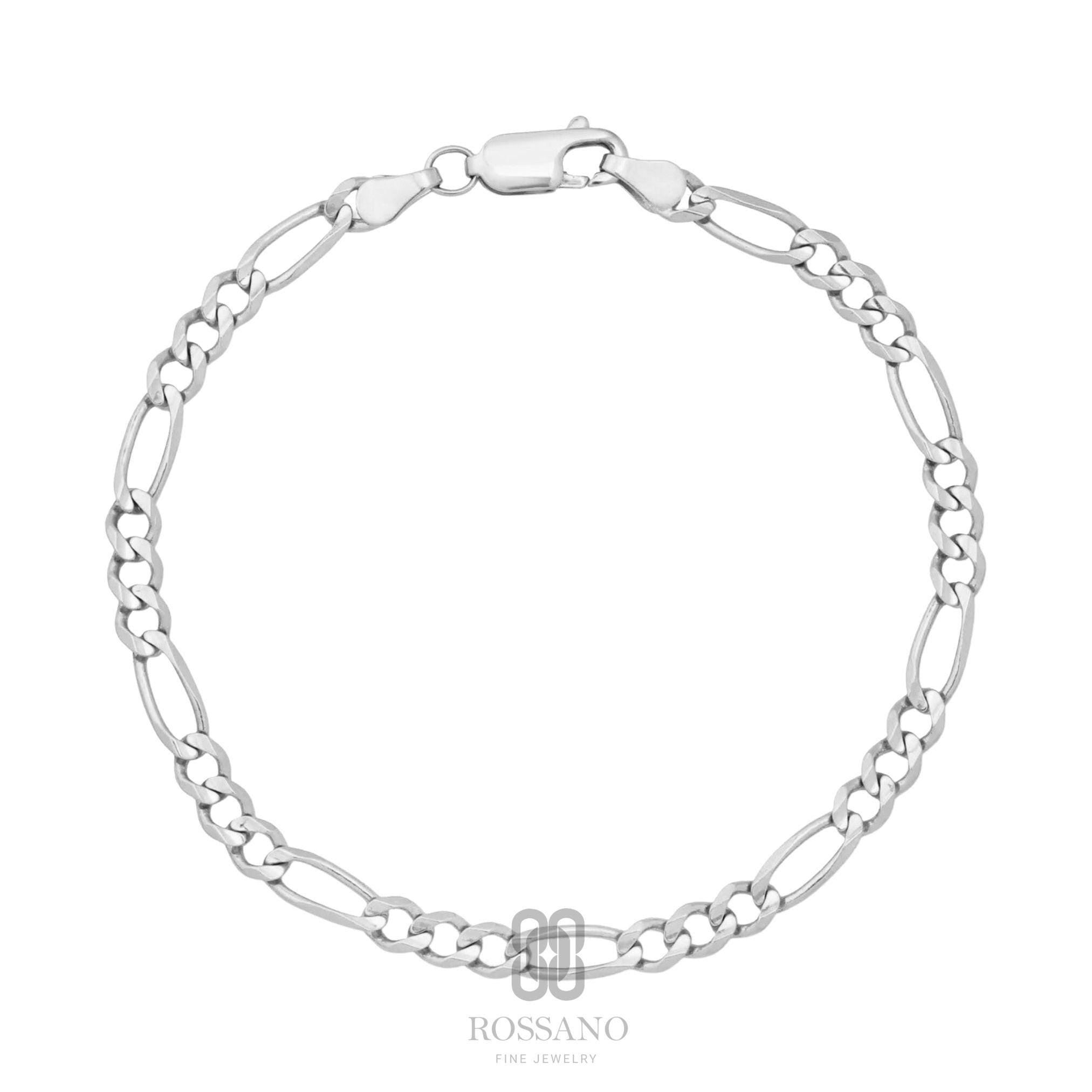 14K Gold Figaro Chain Anklet, 2mm 3mm 4mm 5mm Real Gold Figaro Link Ankle Bracelet, Classic Italian Chain, Gift for Her