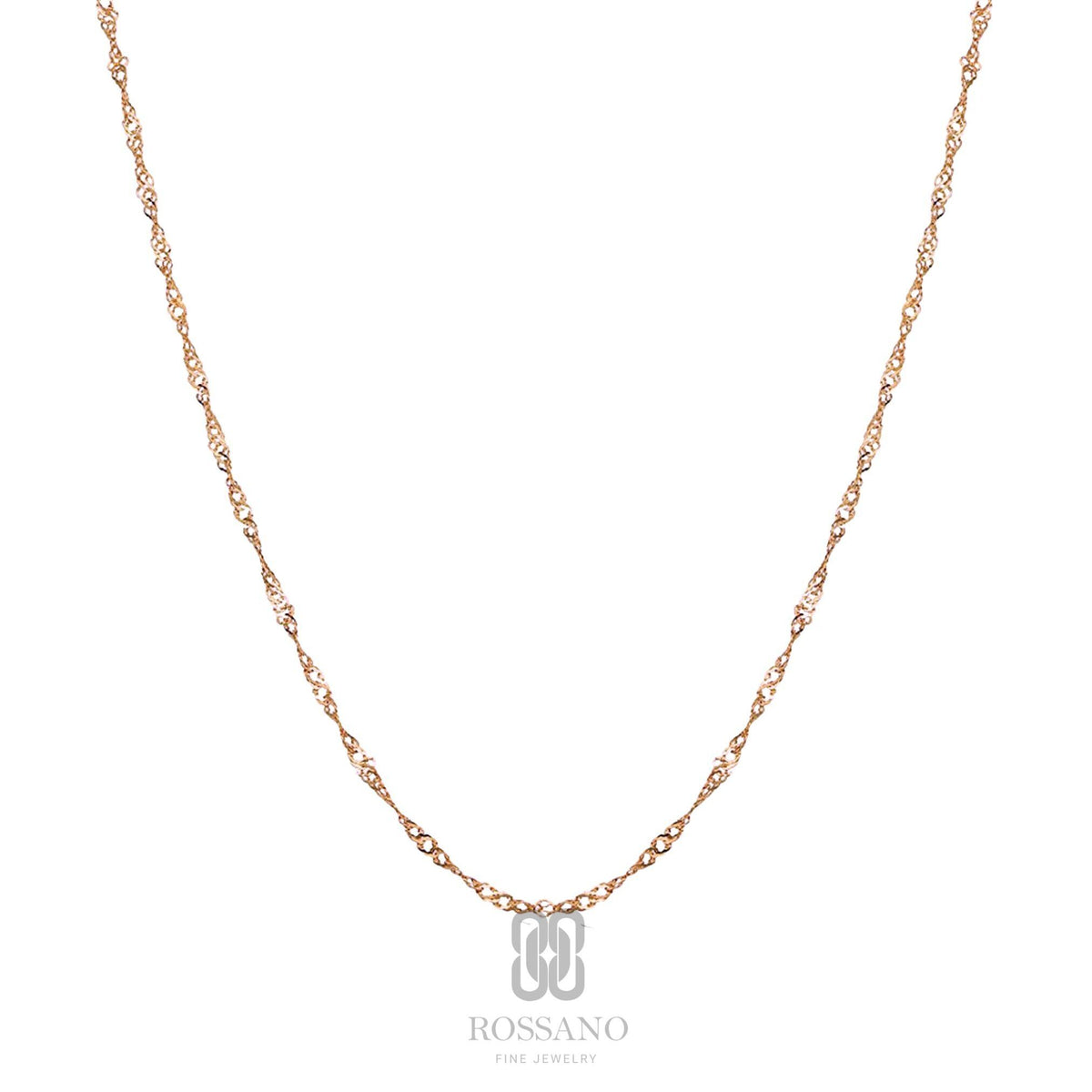 14K Gold Singapore Chain Necklace, Diamond Cut Twisted Gold Choker, Tiny Rope Style Necklace, Dainty Twist Chain, Gift for Her