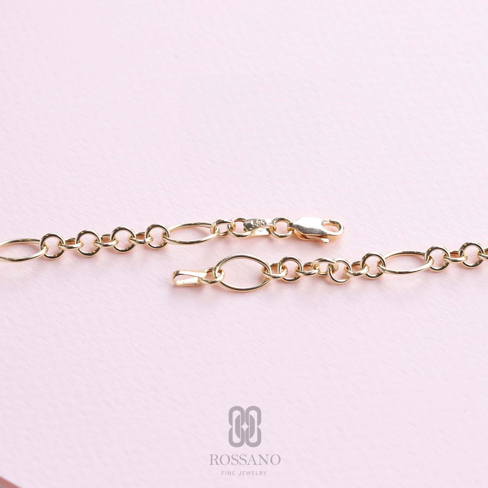 14K Gold Chain Necklace, O Shape Oval Cable Chain Necklace, Figaro & Paperclip Link Necklace, Minimalist Gold Jewelry, Gift for Her