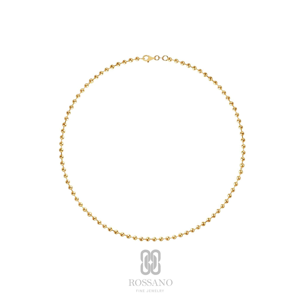 14K Gold Beaded Necklace, 1.5mm Gold Bead Choker, Dainty Minimalist Jewelry, Mothers Day Gift, Gold Bead Chain, Gift for Her