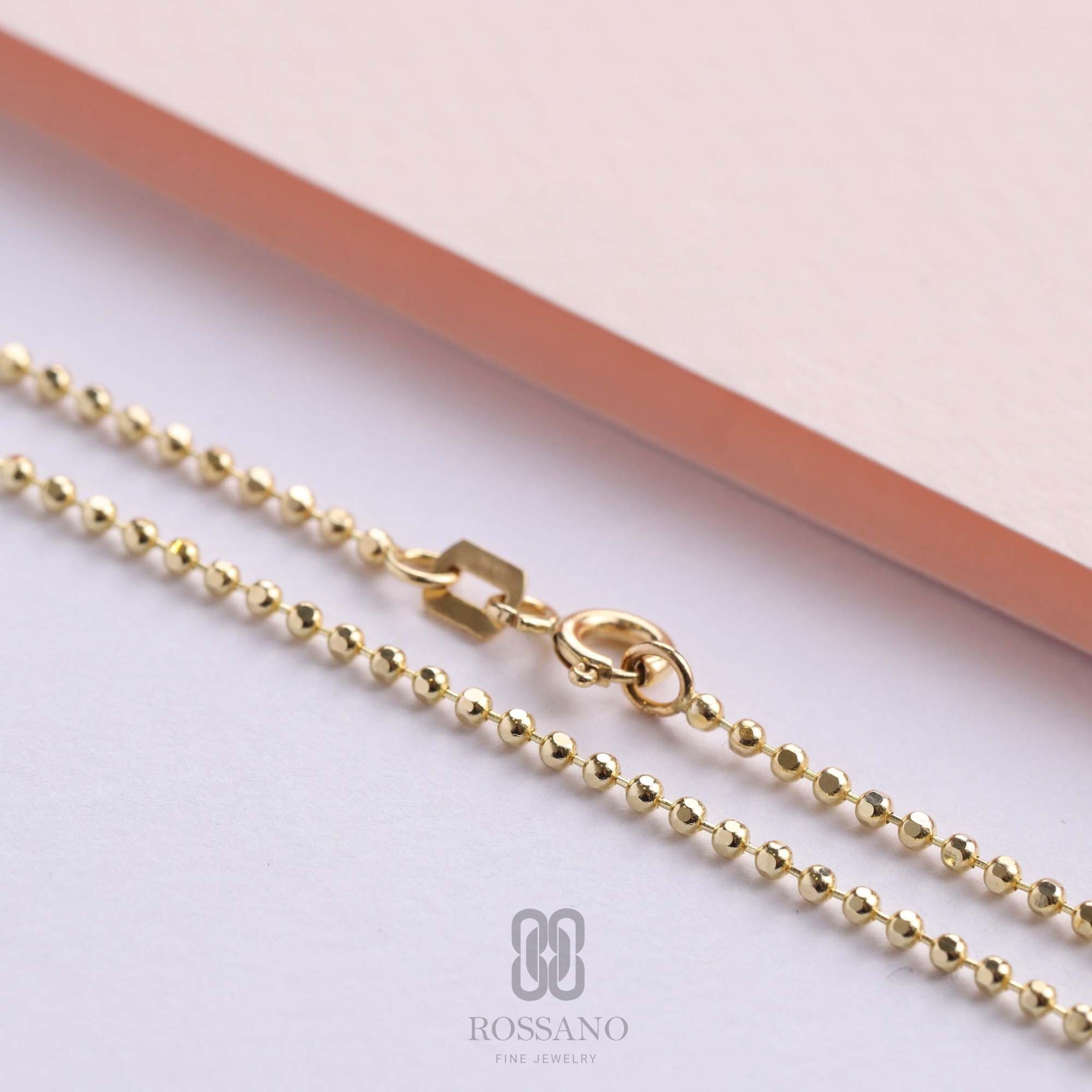 14K Gold Beaded Anklet, 1.5mm Gold Bead Anklet, Dainty Minimalist Ankle Bracelet, Mothers Day Gift, Fine Jewelry for Her