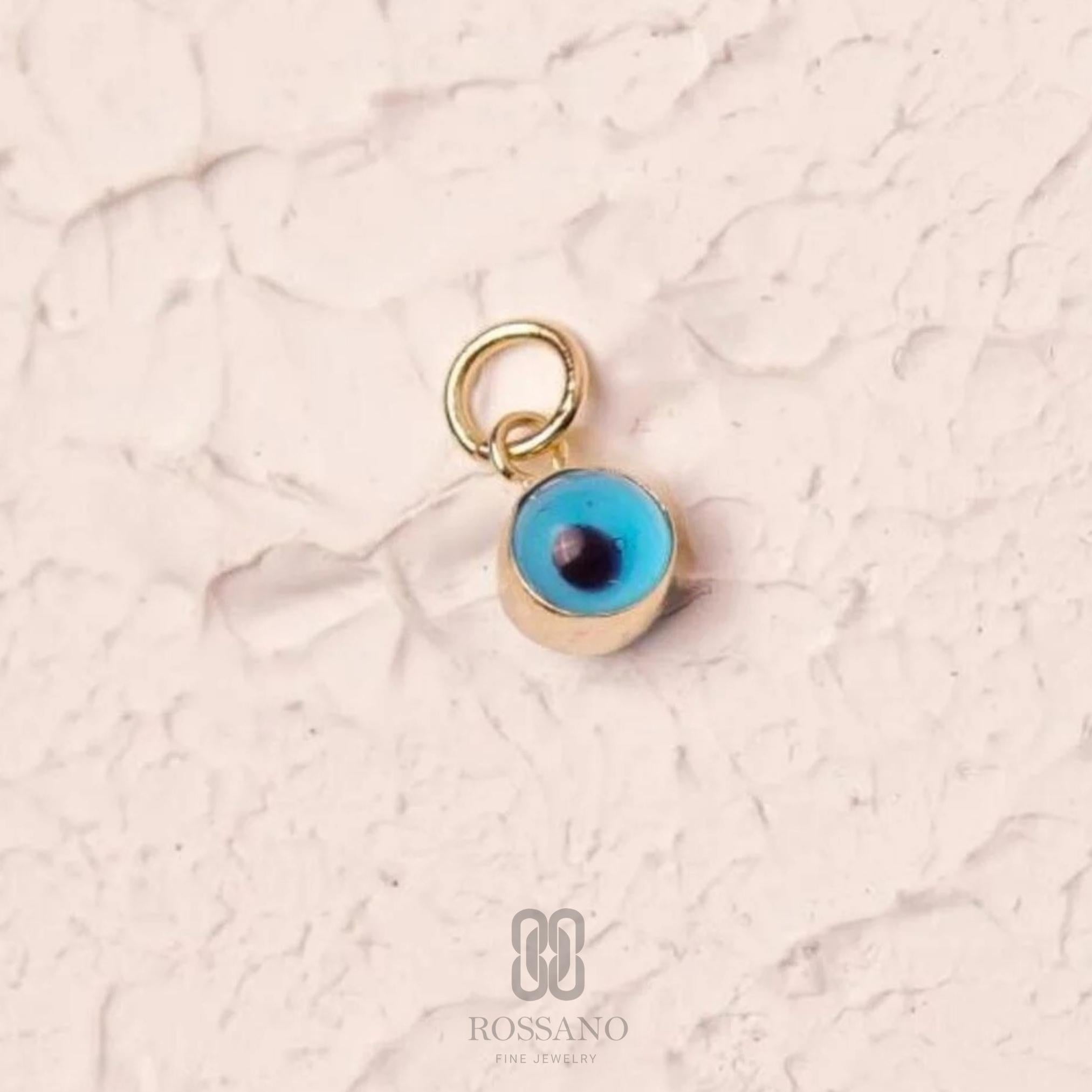 14K Gold Evil Eye Necklace, Dainty Eye Pendant Necklace, Minimalist Gold Chain, Protective Charm Jewelry, Stackable Everyday Necklace, Gift