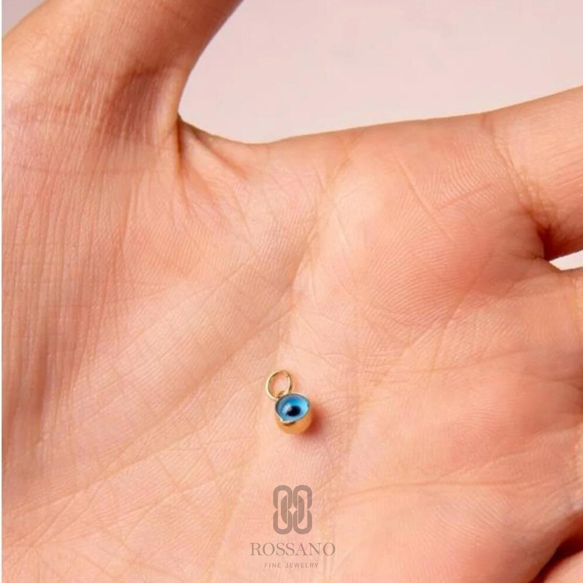 14K Gold Evil Eye Necklace, Dainty Eye Pendant Necklace, Minimalist Gold Chain, Protective Charm Jewelry, Stackable Everyday Necklace, Gift