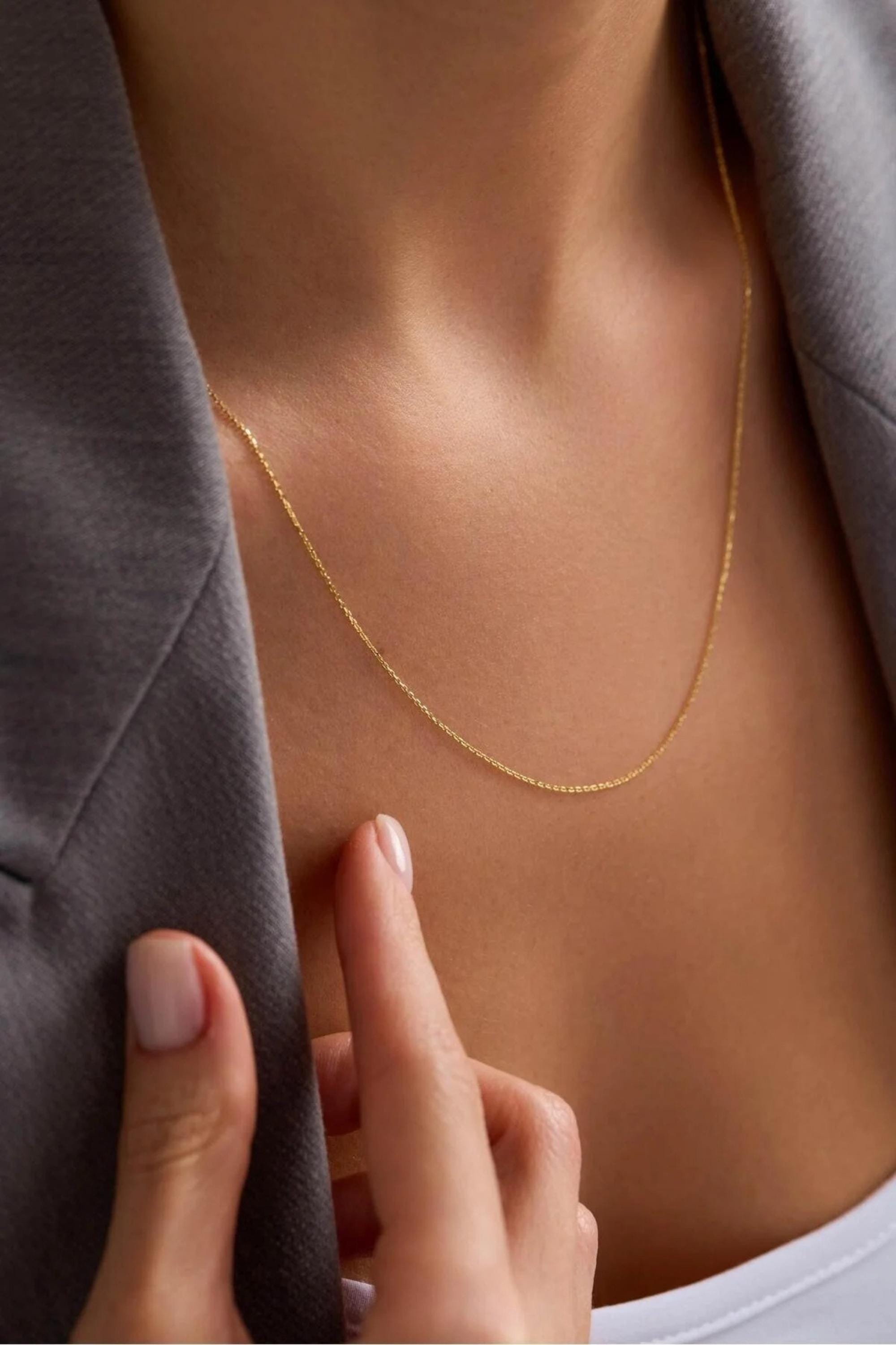 14K Gold Star Pendant Necklace, Dainty Gold Star Charm, Minimalist Chain Necklace, Celestial Jewelry, Stackable Everyday Necklace, Gift