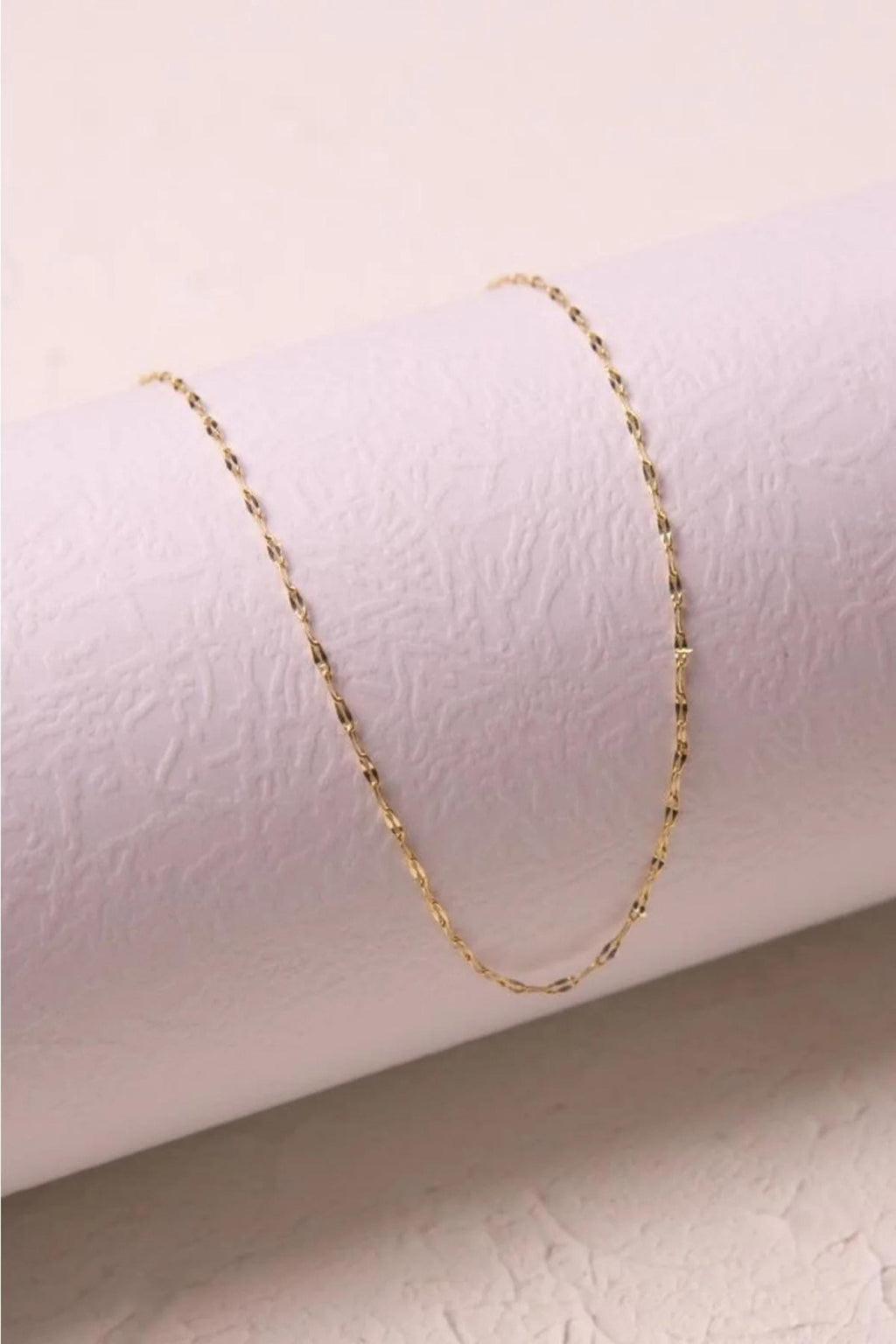 14K Gold 2.15mm Sequin Necklace, Dainty Gold Chain, Minimalist Delicate Jewelry, Stackable Everyday Necklace, Gift for Her