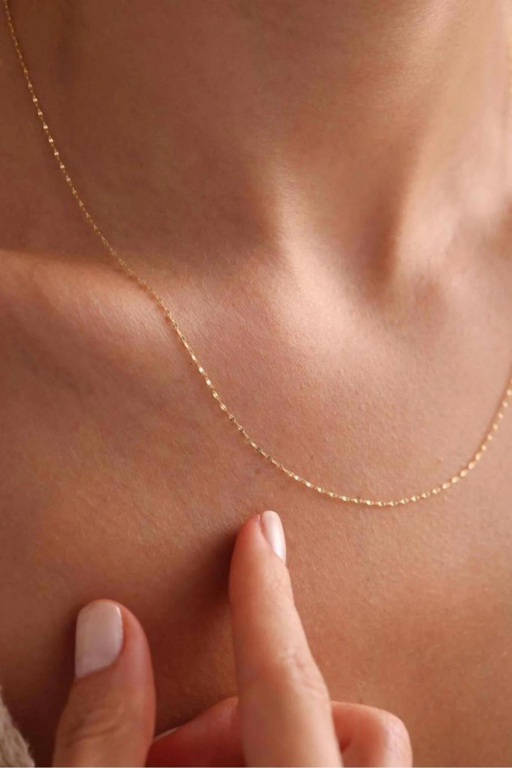 14K Gold 2.15mm Sequin Necklace, Dainty Gold Chain, Minimalist Delicate Jewelry, Stackable Everyday Necklace, Gift for Her