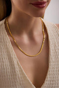 14K Gold 3.50mm Mirror Chain Necklace, Dainty Gold Link Necklace, Minimalist Everyday Jewelry, Stackable Necklace, Gift for Her