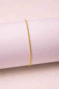 14K Gold 2mm Rope Chain Bracelet, Dainty Gold Bracelet, Minimalist Everyday Jewelry, Stackable Gold Chain Bracelet, Gift for Her