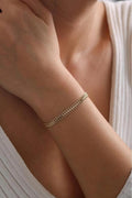 14K Gold 4mm Vienna Chain Bracelet, Chunky Gold Bracelet, Minimalist Everyday Jewelry, Stackable Gold Bracelet, Gift for Her