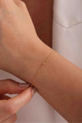 14K Gold Satellite Bracelet, Dainty Gold Bracelet, Minimalist Everyday Jewelry, Stackable Gold Chain Bracelet, Gift for Her