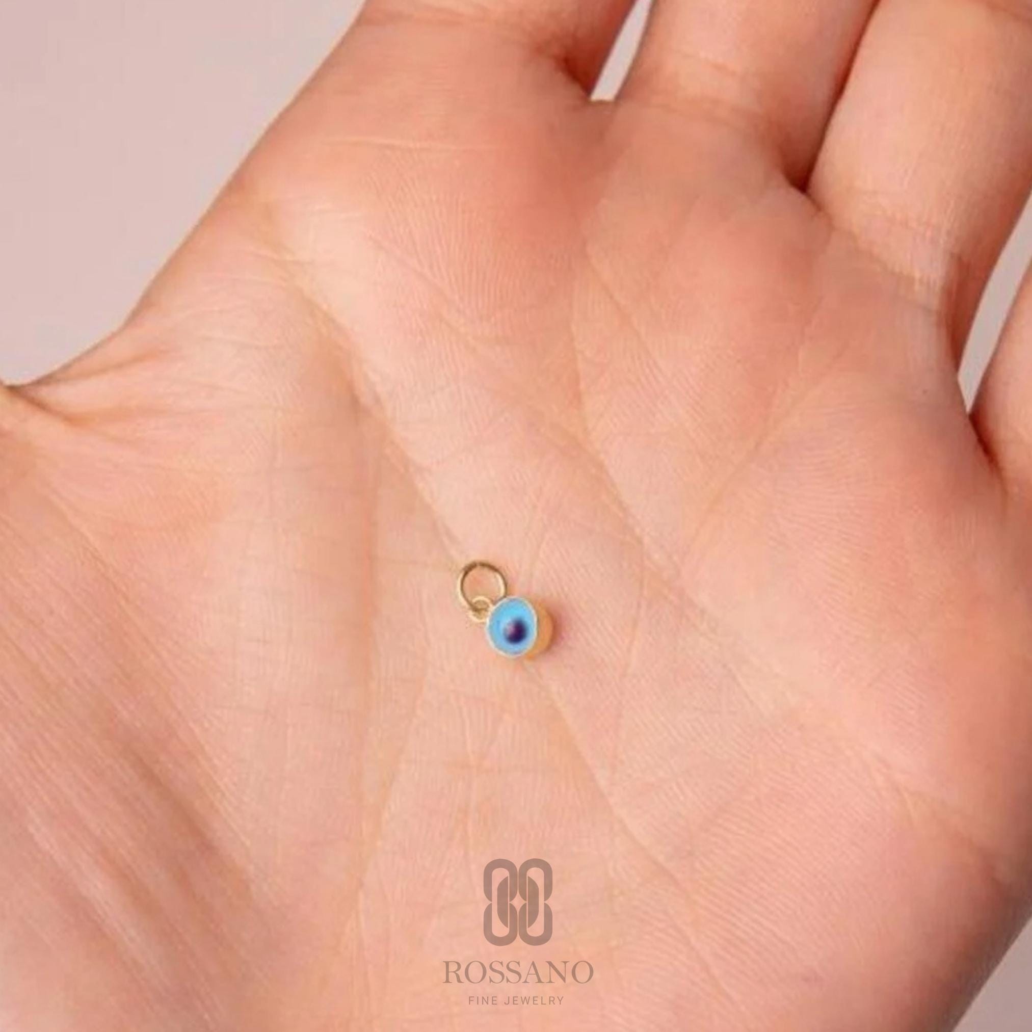 14K Gold Evil Eye Necklace, Dainty Eye Pendant Necklace, Minimalist Gold Chain, Protective Charm Jewelry, Stackable Everyday Necklace, Gift