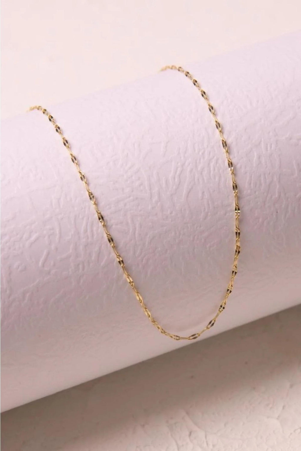 14K Gold 2.15mm Sequin Necklace, Dainty Gold Chain, Minimalist Delicate Jewelry, Stackable Everyday Necklace, Gift for Her