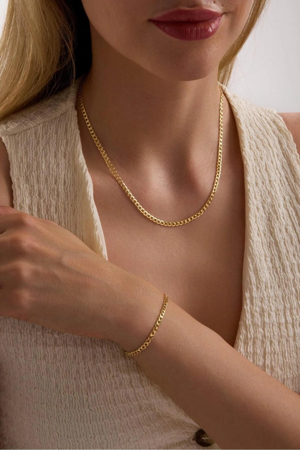 14K Gold Nonna Link Chain Necklace, Dainty Gold Chain, Minimalist Everyday Necklace, Stackable Gold Jewelry, Gift for Her