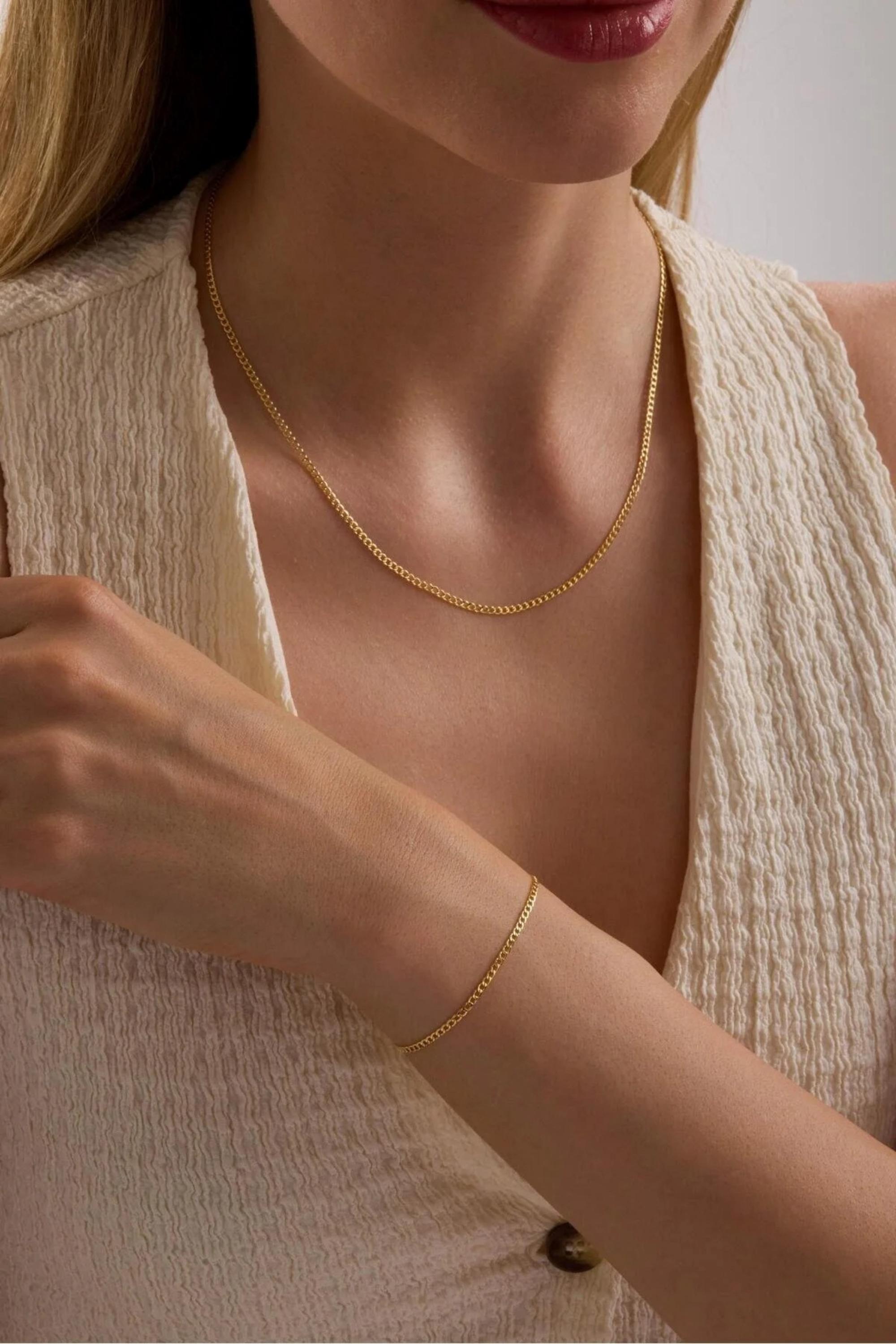 14K Gold 2.15mm Miami Cuban Chain Necklace, Dainty Gold Necklace, Minimalist Everyday Jewelry, Stackable Gold Chain for Men & Women, Gift