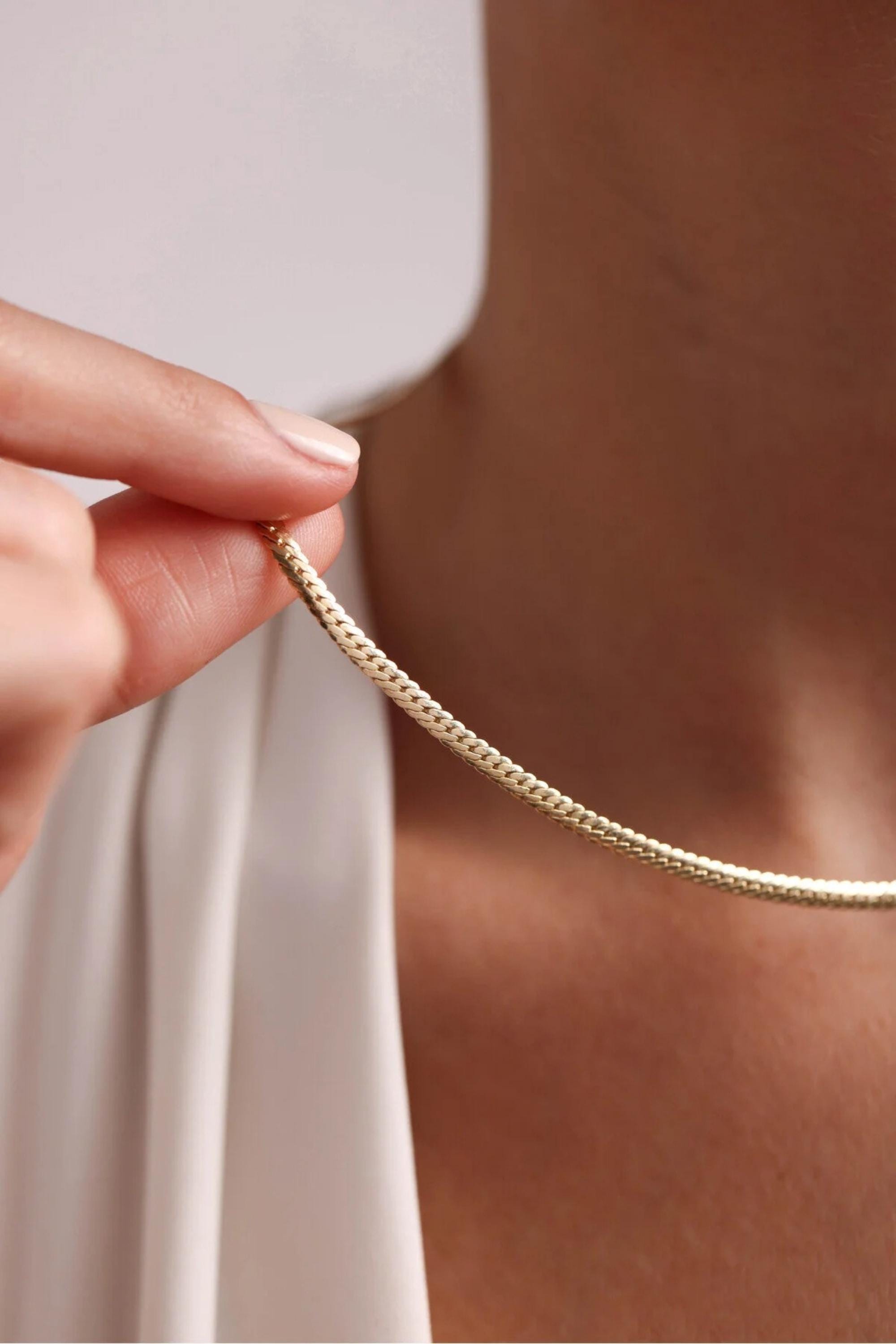 14K Gold 3mm Cuban Link Necklace, Classic Gold Chain, Timeless Link Necklace, Layering Jewelry, Everyday Fine Jewelry, Gift for Women