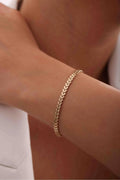14K Gold Wheat Chain Bracelet, Braided Gold Bracelet, Elegant Link Bracelet, Timeless Everyday Jewelry, Layering Gift for Women