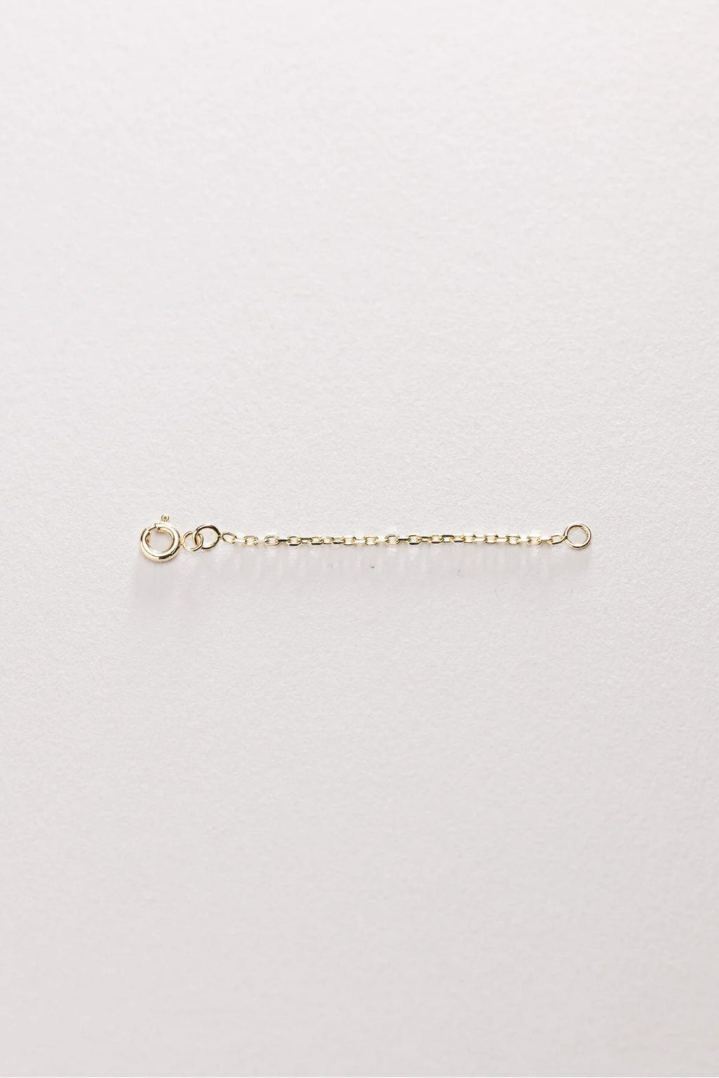 14K Gold Necklace Extender, Solid Gold Chain Extension 1 2 3 Inch, Adjustable Jewelry Lengthener with Spring Clasp, Gift for Her