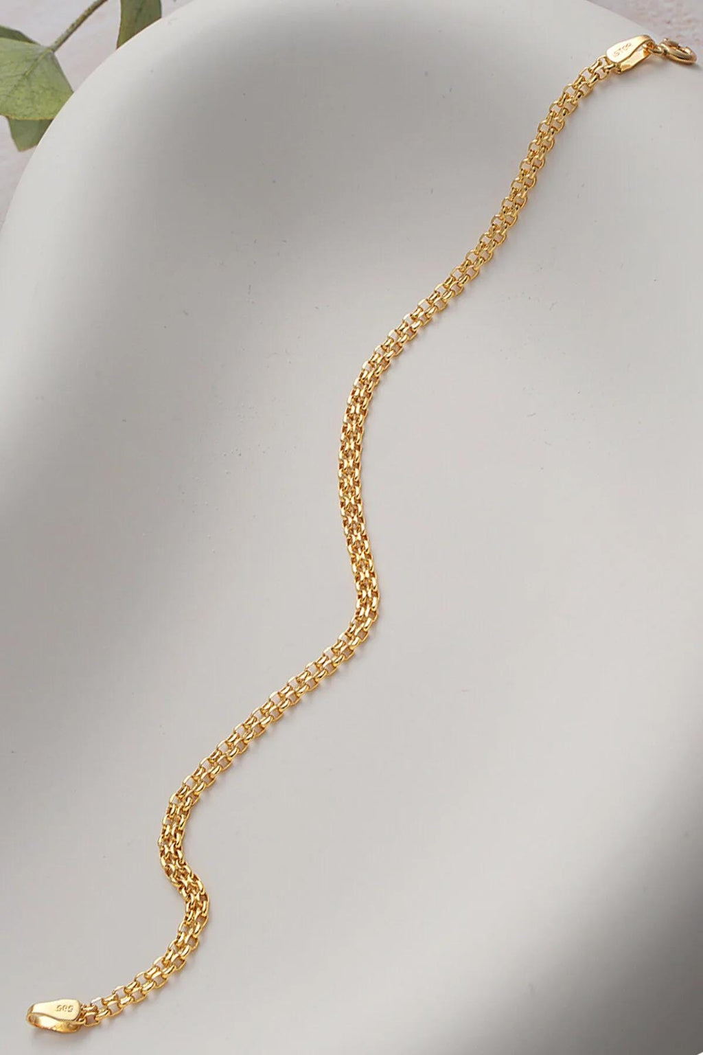 14K Gold 2.5mm Bismarck Bracelet, Woven Link Gold Bracelet, Classic Italian Chain, Elegant Statement Jewelry, Timeless Gift for Women