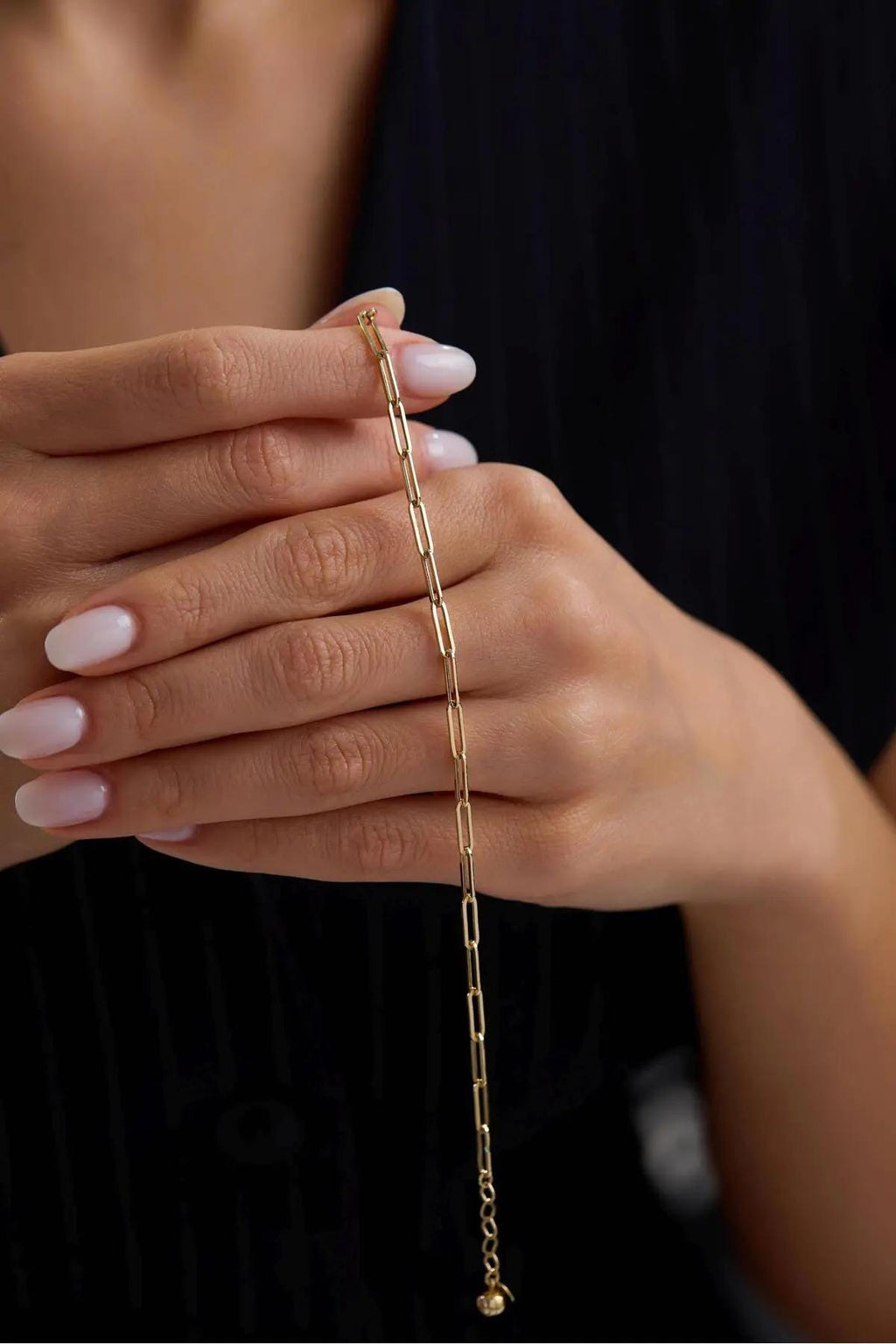 14K Gold Paperclip Bracelet, Classic Link Gold Bracelet, Modern Chain Jewelry, Sleek Layering Bracelet, Everyday Luxury Gift for Women