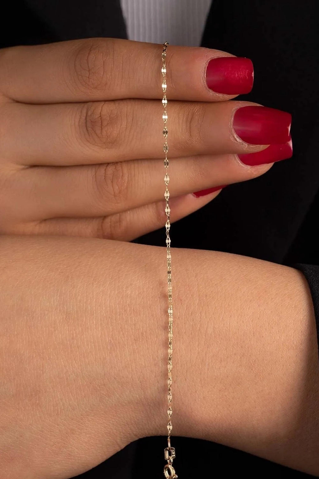 14K Gold Glitter Bracelet, Sparkling Gold Chain, Shimmering Textured Bracelet, Elegant Link Jewelry, Modern Everyday Gift for Women