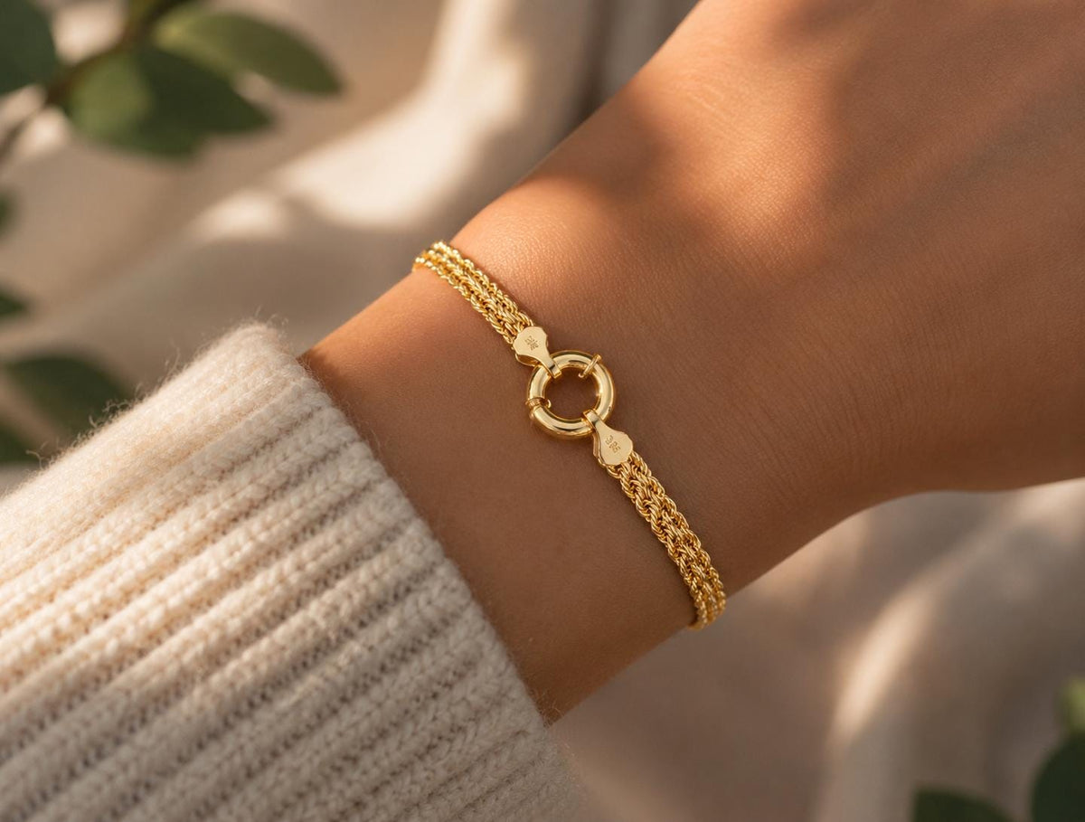 14K Gold 4.7mm Rope Bracelet, Bold Twisted Gold Chain, Classic Rope Link Jewelry, Statement Everyday Bracelet, Timeless Gift for Women