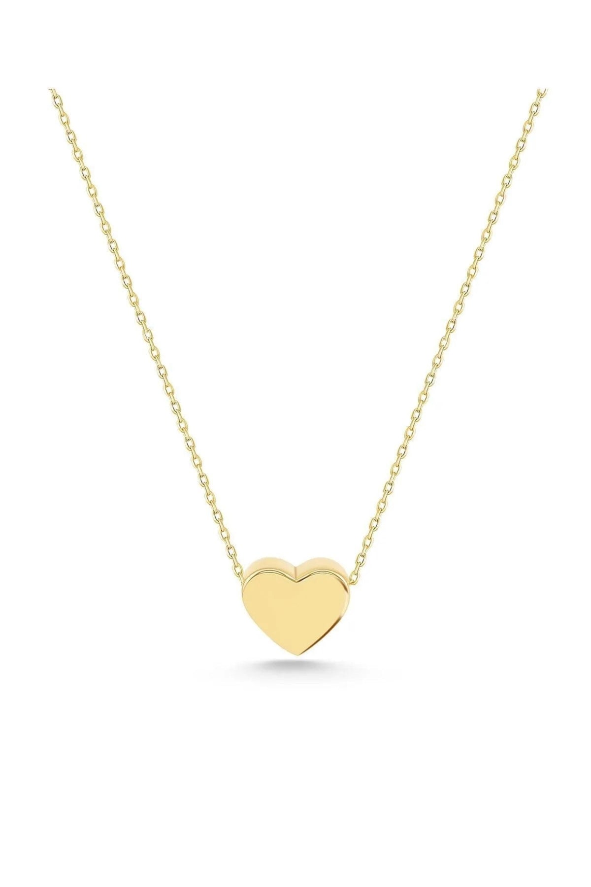 14K Gold Tiny Heart Necklace, Petite Heart Pendant, Delicate Love Jewelry, Minimalist Gold Chain, Sweet Everyday Gift for Women
