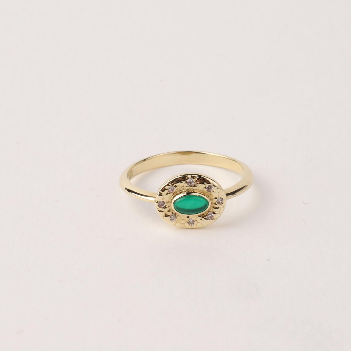 14K Gold Oval Birthstone Ring, Carnelian or Emerald Gemstone Ring, Vintage Style Halo Ring, Dainty Statement Jewelry, Gift for Her
