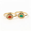 14K Gold Oval Birthstone Ring, Carnelian or Emerald Gemstone Ring, Vintage Style Halo Ring, Dainty Statement Jewelry, Gift for Her